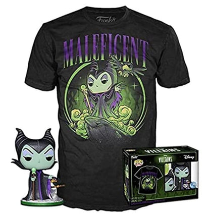 Funko POP! & Tee: Villains - Maleficent - Diamond Glitter - M - Medium - Disney - T-Shirt - Clothes With Collectable Vinyl Figure - Gift Idea - Toys and Short Sleeve Top for Adults Unisex Men