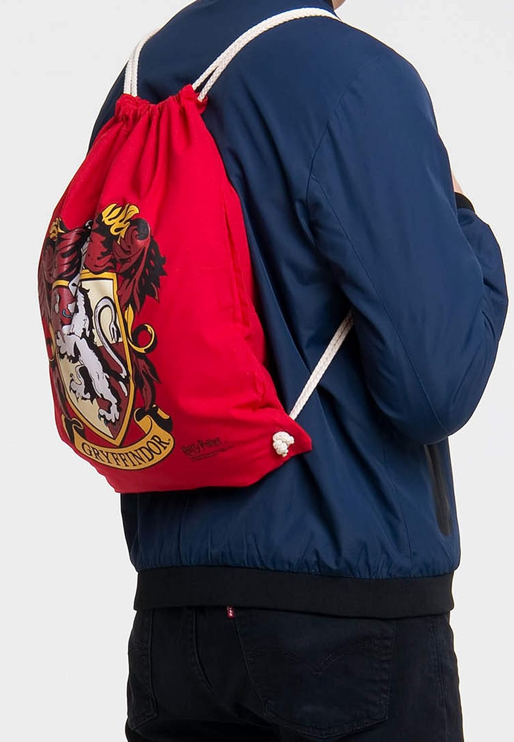 Logoshirt® Harry Potter - Gryffindor Logo I Printed Gym Bag - Fabric Backpack 100% Cotton I AZO-Free I Red I Original Licensed Design