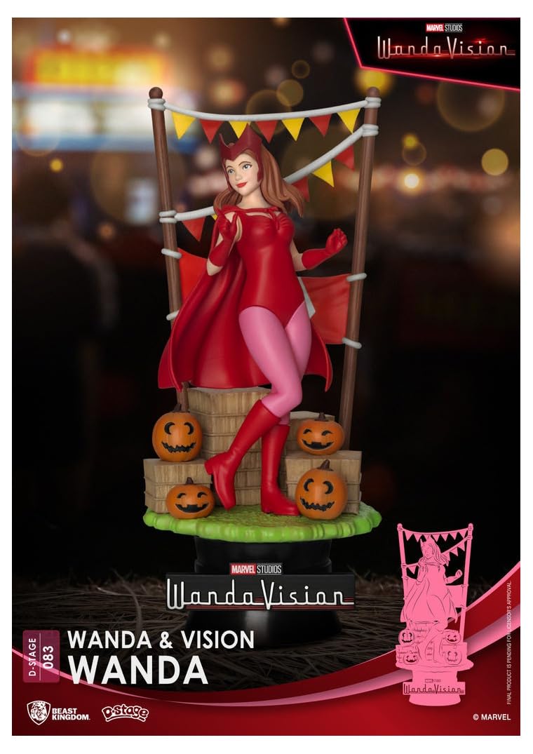 Beast Kingdom Toys Marvel WandaVision, Wanda ama Stage D-Stage Figure Statue, DS-083, Multicolor