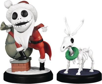 BEAST KINGDOM CO., LTD The Nightmare Before Christmas: Santa Jack & Reindeer MEA-40SP PX Glow-in-The-Dark Mini Egg Attack Figure