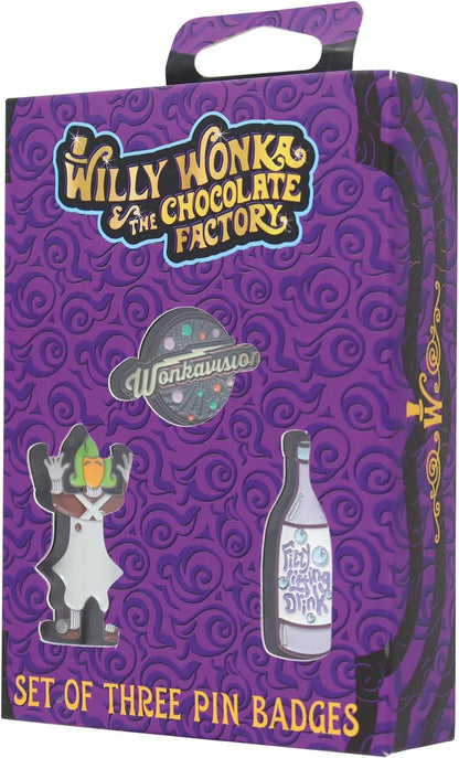 FaNaTtik Willy Wonka and the Chocolate Factory Limited EditionTriple Set of Pins