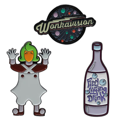 FaNaTtik Willy Wonka and the Chocolate Factory Limited EditionTriple Set of Pins