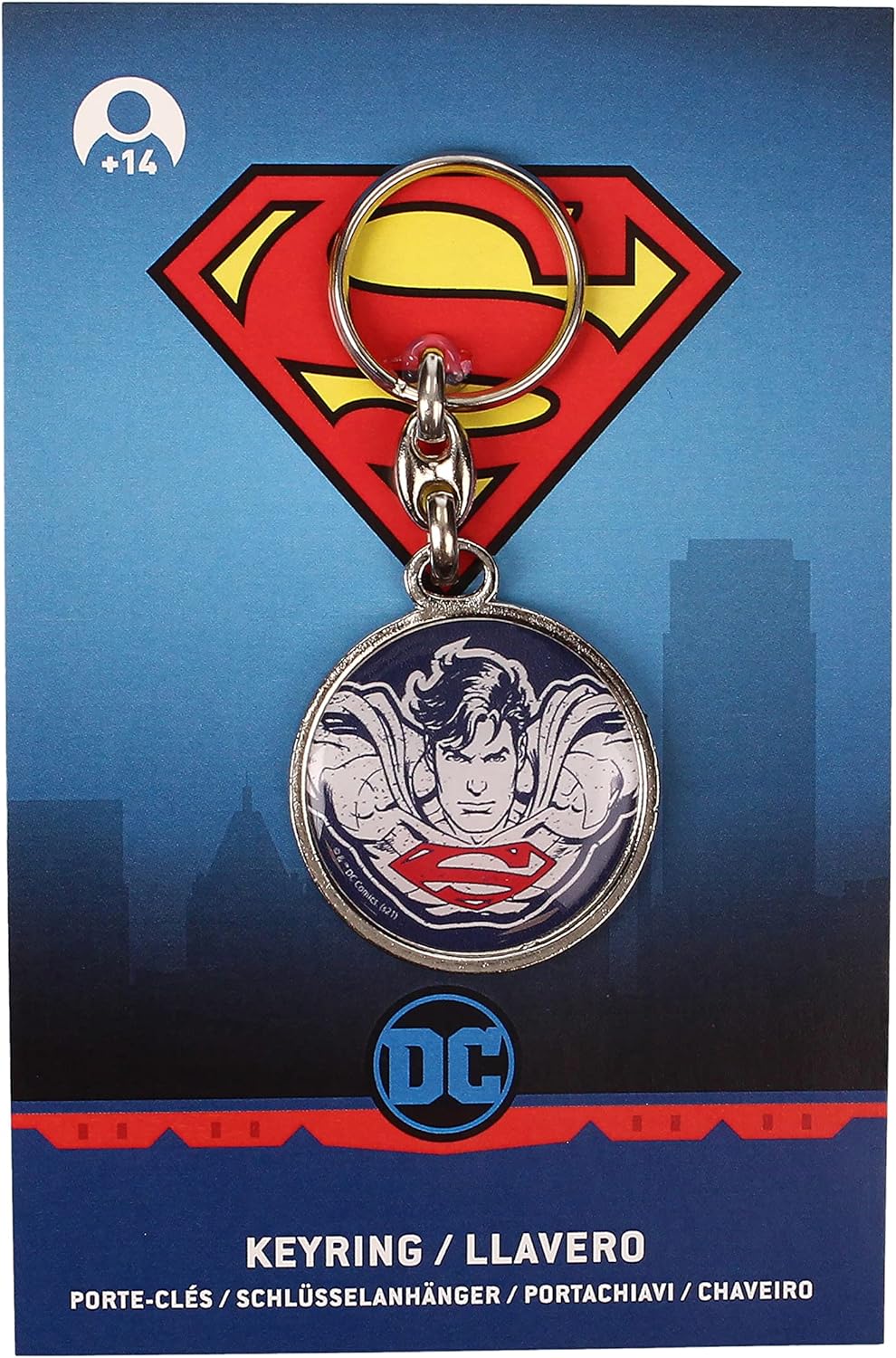 Sd Toys, Key Ring Round Metal Face Superman Universe DC