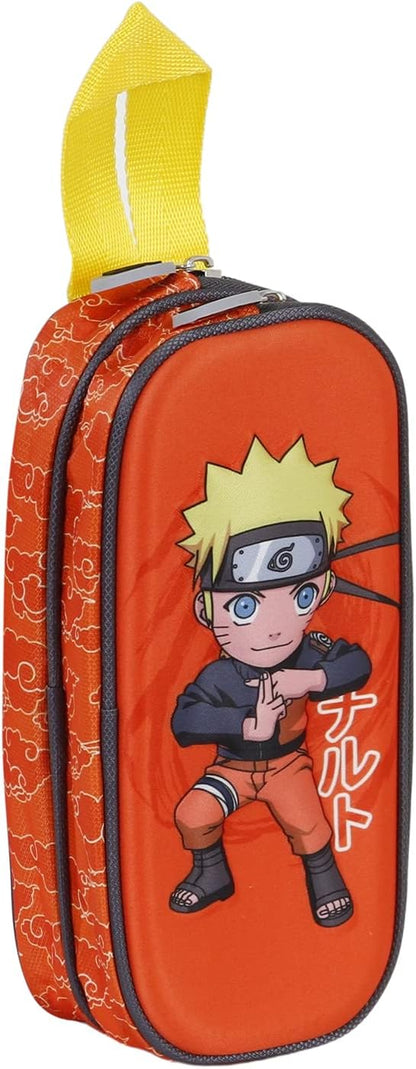 Naruto Chikara-3D Double Pencil Case, Multicolour, 22 x 9.5 cm