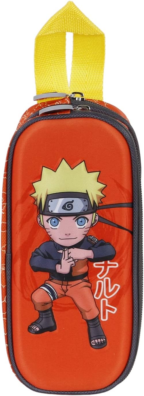 Naruto Chikara-3D Double Pencil Case, Multicolour, 22 x 9.5 cm