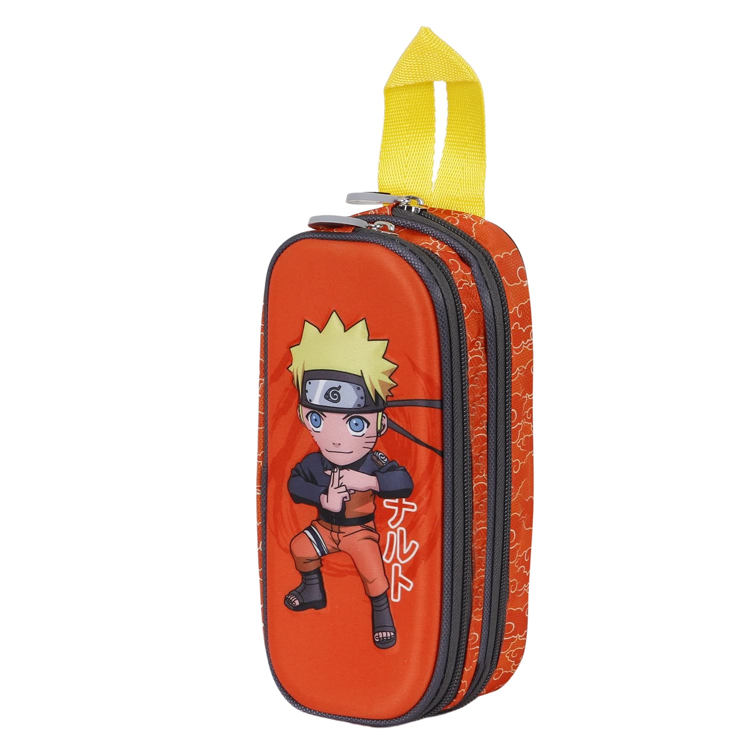 Naruto Chikara-3D Double Pencil Case, Multicolour, 22 x 9.5 cm