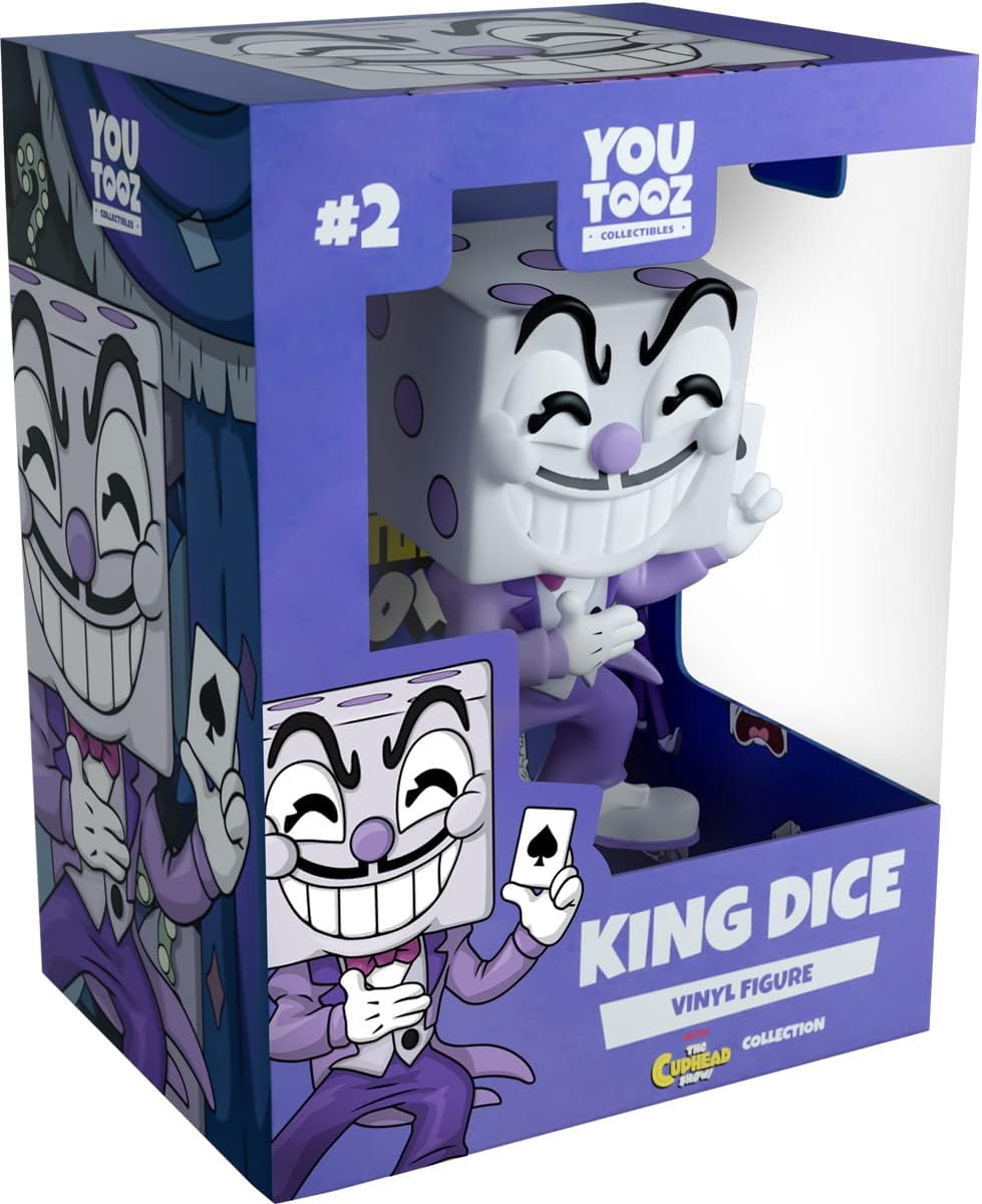 Youtooz King Dice 4.5" Vinyl Figure, Collectible King Dice from The Cuphead Netflix Show, by Youtooz Cuphead Collection
