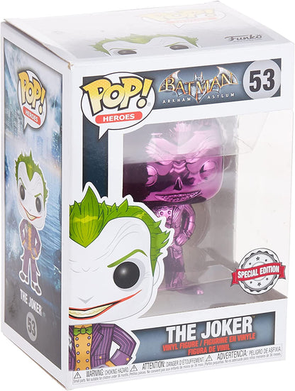 BATMAN:ARKHAM ASYLUM - JOKER PURPLE CHROME MCM EXC FUNKO POP! VINYL FIGURE #53