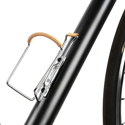 Porte-bouteille Zefal vintage chromé avec cuir