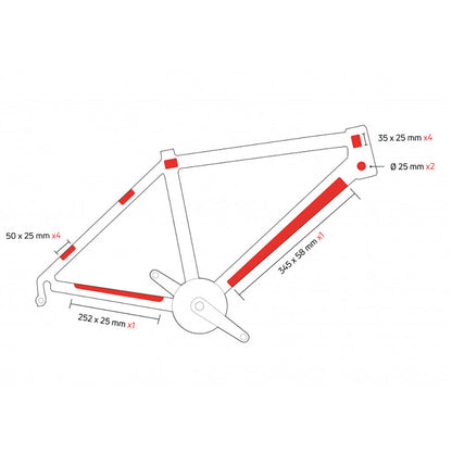 Zefal Skin Armor Protective Sticker, Transparent, 345 x 58 mm