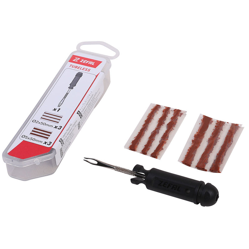 ZEFAL Repair Kit de Réparation à Mèches pour Pneus VTT Tubeless-Bouche Trous Entre 1mm et 5mm