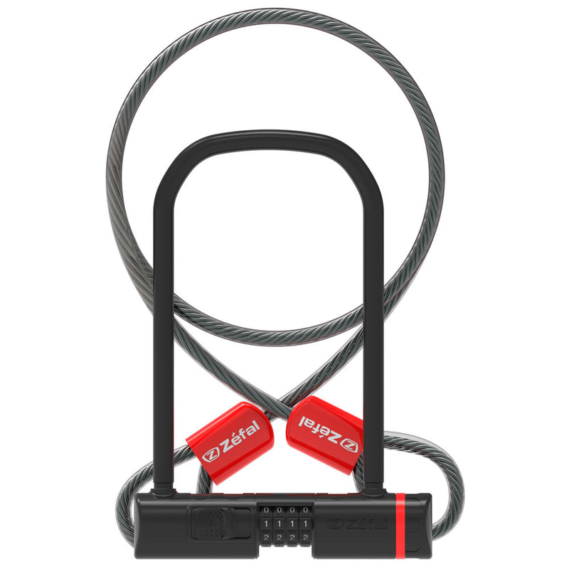 Zéfal K-Traz U13 Heavy Duty U-Shaped Bike Lock - Heavy Duty Steel Headband - Optional 120cm Cable - Padlock for Bicycle, Electric Bike, Mountain Bike, Scooter, Motorcycle