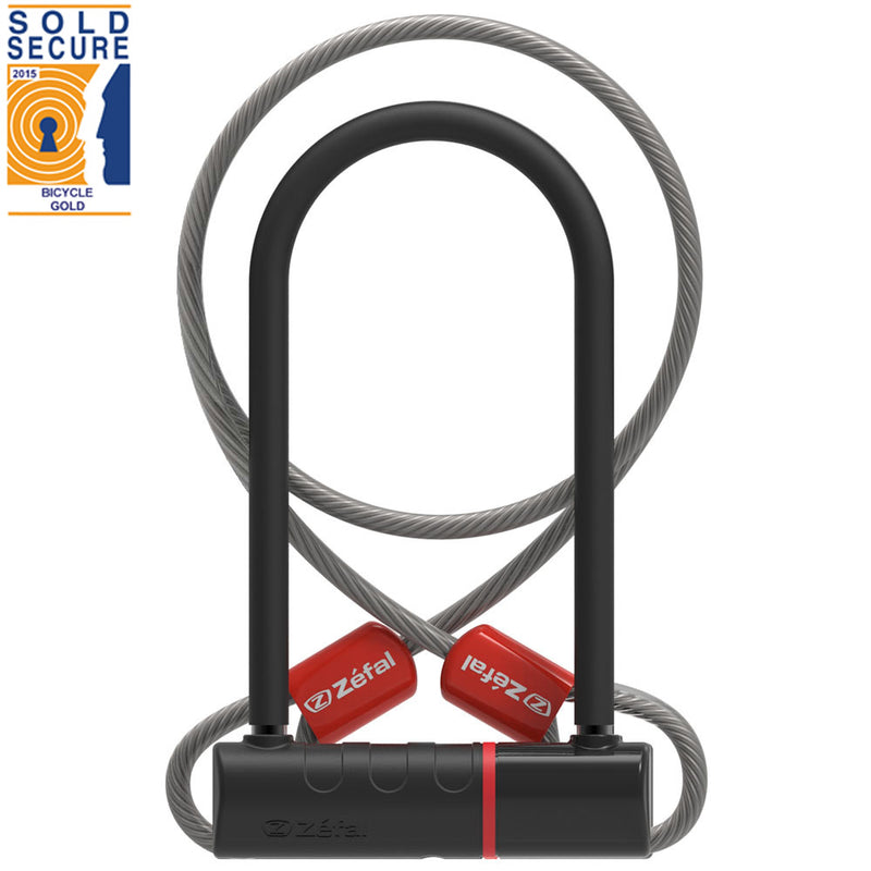 Zefal 4947B K-Traz U17 & Cable Extension U-Lock, Black, 115 x 230mm/120cm