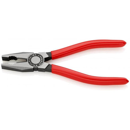 Knipex Combination Pliers black atramentized, plastic coated 180 mm (self-service card/blister) 03 01 180 SB