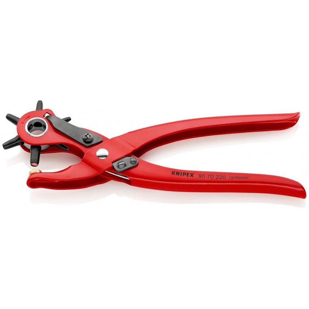 Knipex Revolving Punch Pliers red powder-coated 220 mm 90 70 220