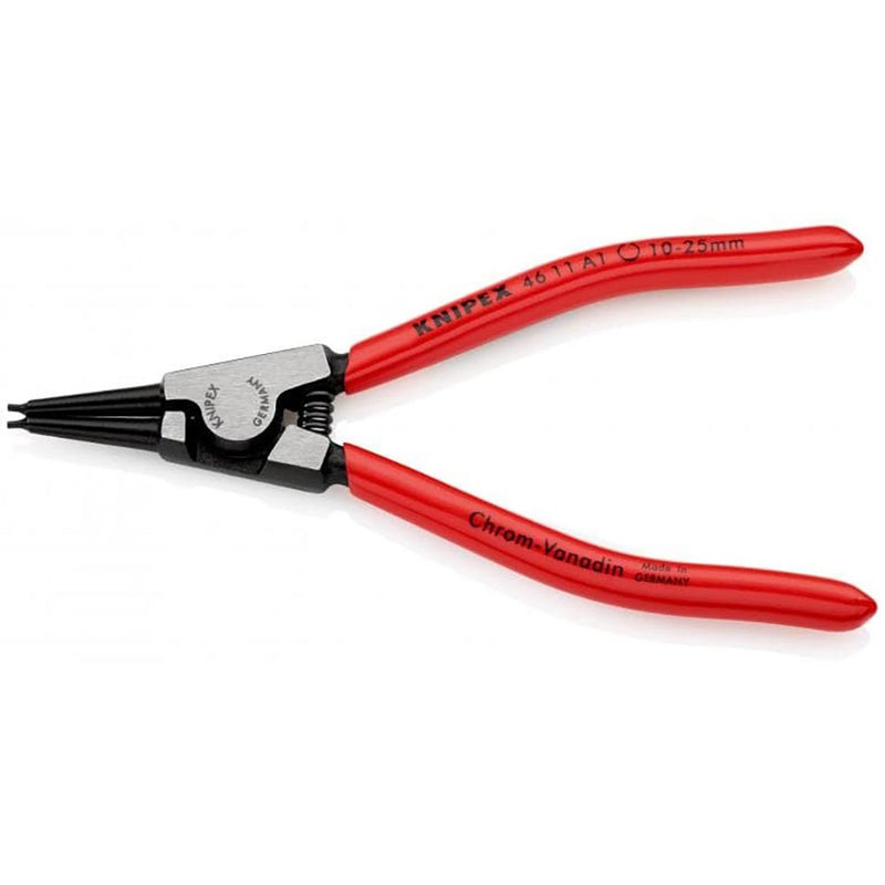 Knipex Circlip Pliers for external circlips on shafts black atramentized, plastic coated 140 mm 46 11 A1