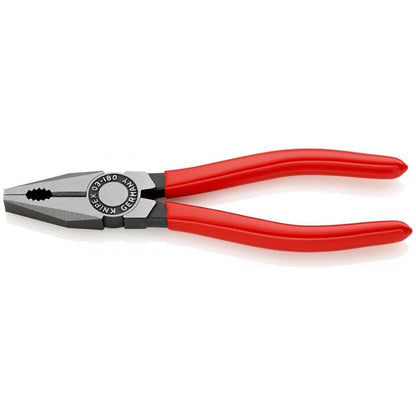 Knipex High Leverage Combination Pliers black atramentized, plastic coated 200 mm (self-service card/blister) 02 01 200 SB
