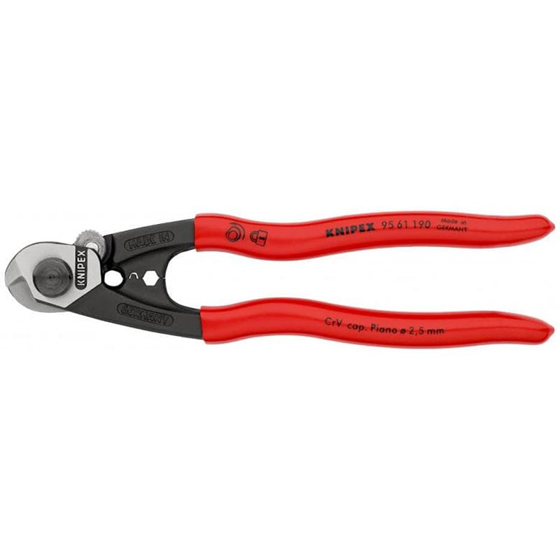 Knipex Wire Rope Cutter forged plastic coated 190 mm 95 61 190