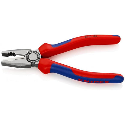 Knipex High Leverage Combination Pliers chrome-plated, with multi-component grips 200 mm 02 05 200