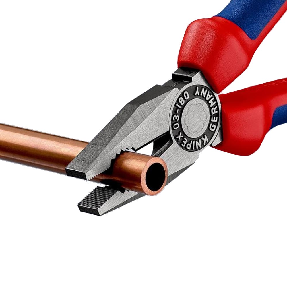 Knipex High Leverage Combination Pliers chrome-plated, with multi-component grips 200 mm 02 05 200