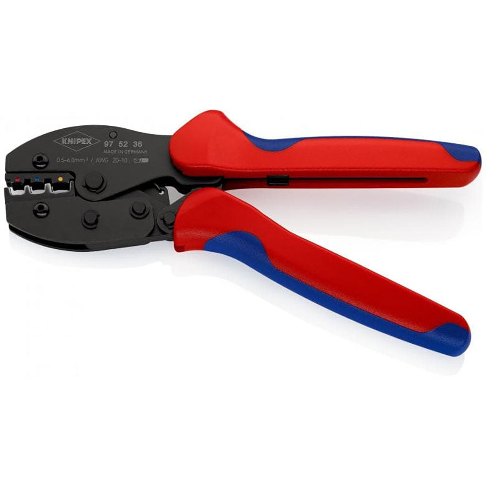 Knipex PreciForce® Crimping Pliers burnished, with multi-component grips 220 mm 97 52 36