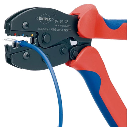 Knipex PreciForce® Crimping Pliers burnished, with multi-component grips 220 mm 97 52 36