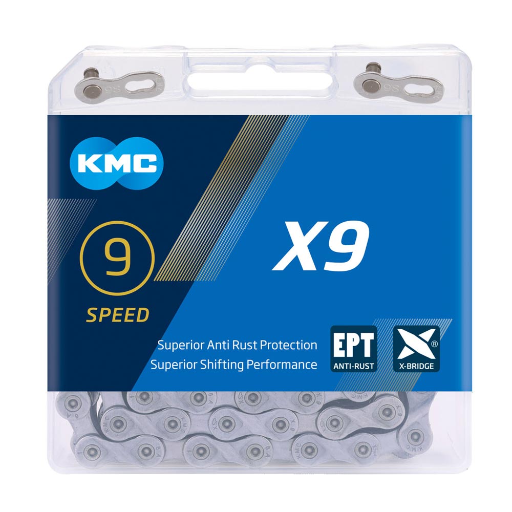 KMC Unisex – Erwachsene X9SL Ti-N X9 SL 9-Fach Kette, 114 Glieder