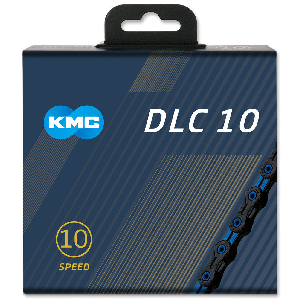 KMC DLC 10 Black/Blue 116L cycle bike chain