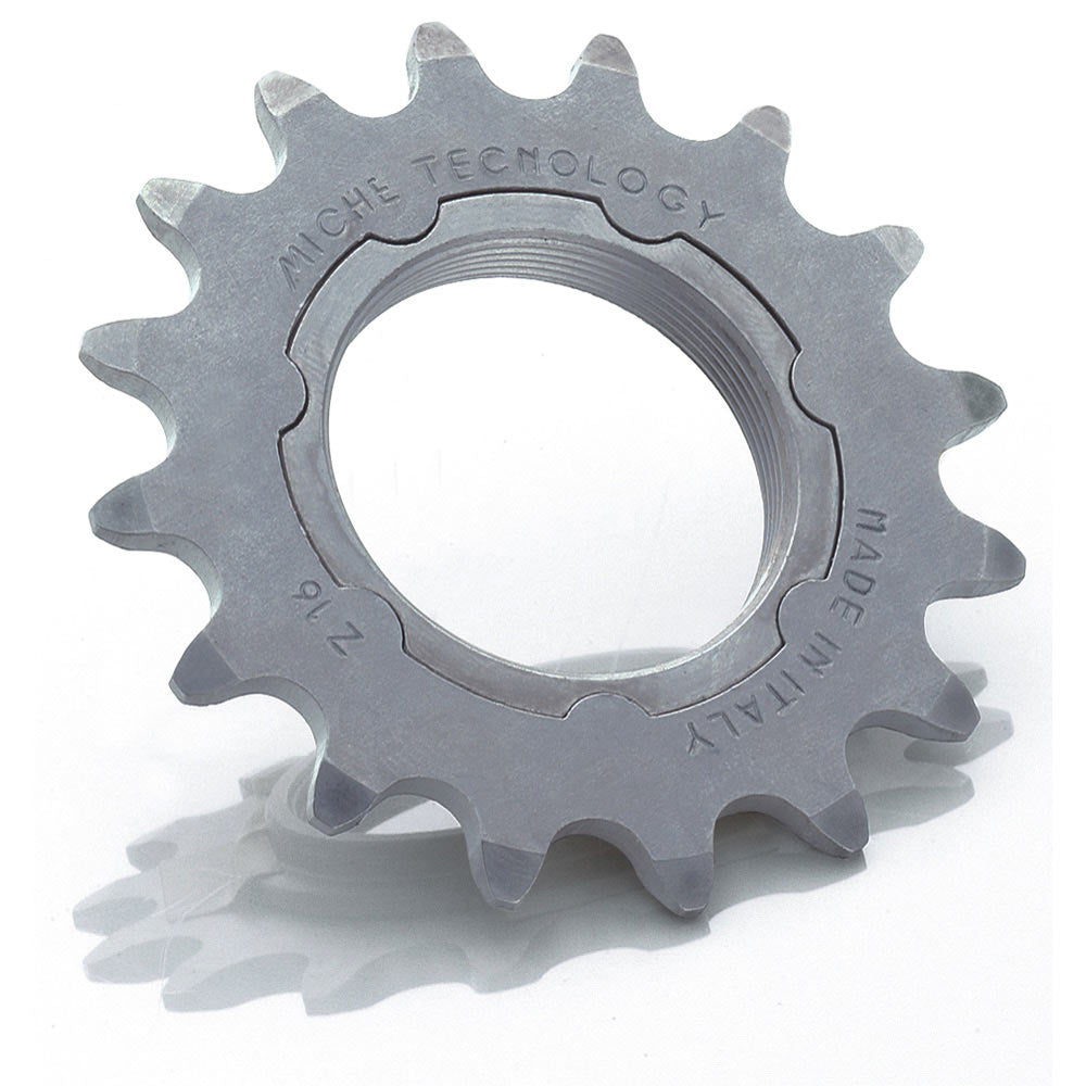 Miche 3/32 Fixed Sprockets with Carrier Track Sprocket, Silver, 16t