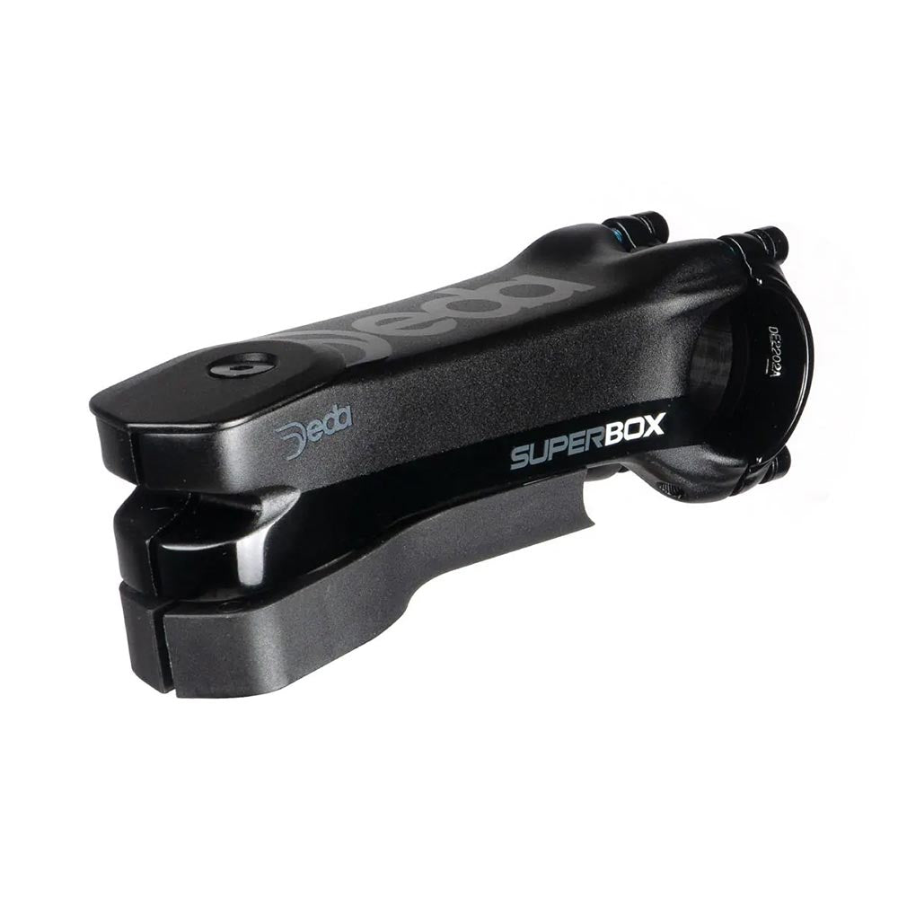 DEDA-ELEMENTI SUPERBOX stem/attacco 100 mm, S-DCR System, POB Finish, Alloy 6061, 82° Attacke, schwarz/schwarz, 100mm