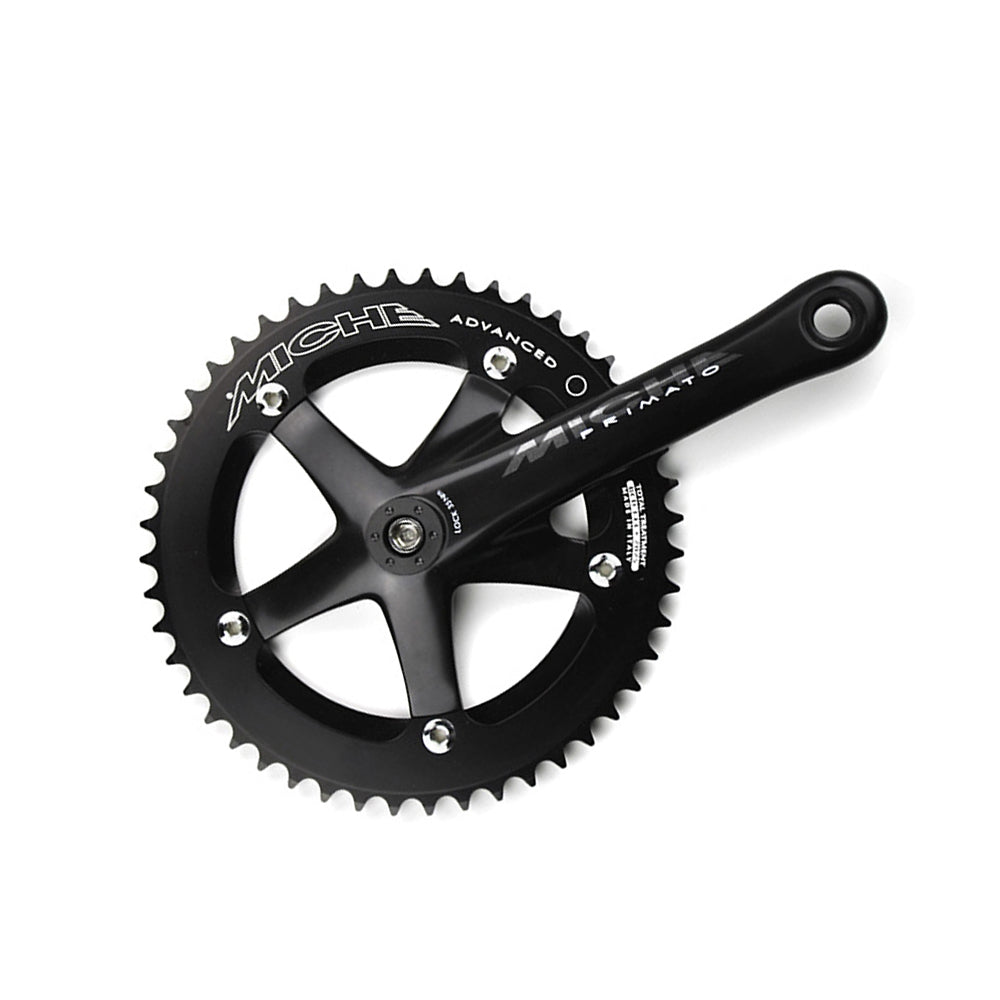 Miche Men's Primato Advanced Track Chainset, Black, 165mm/48T 172.5mm/50T Schwarz
