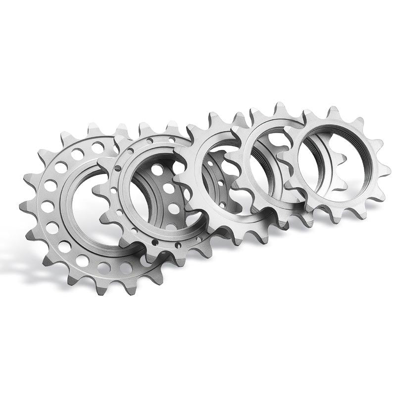 Miche 1/8 Integrated Fixed Track Sprocket, Matte Silver,