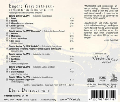 Eugène Ysaye: 6 Sonaten für Violine solo, Op. 27