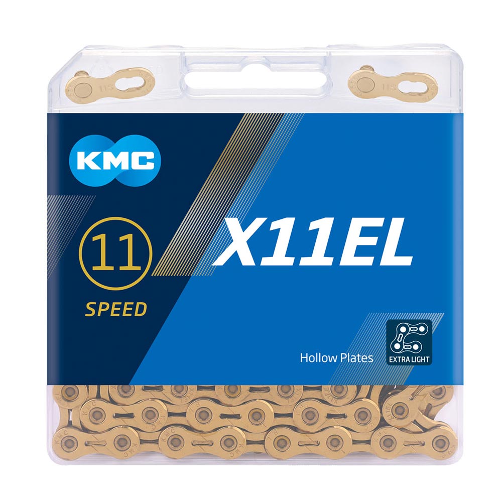 KMC X11EL Ti-N Gold 118L cycle bike chain