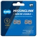 KMC 9 Speed EPT MissingLink, Dark Silver, 2 Pairs