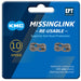 KMC Unisex's 10 Speed EPT MissingLink Joining Link, Dark Silver, 2 Pairs