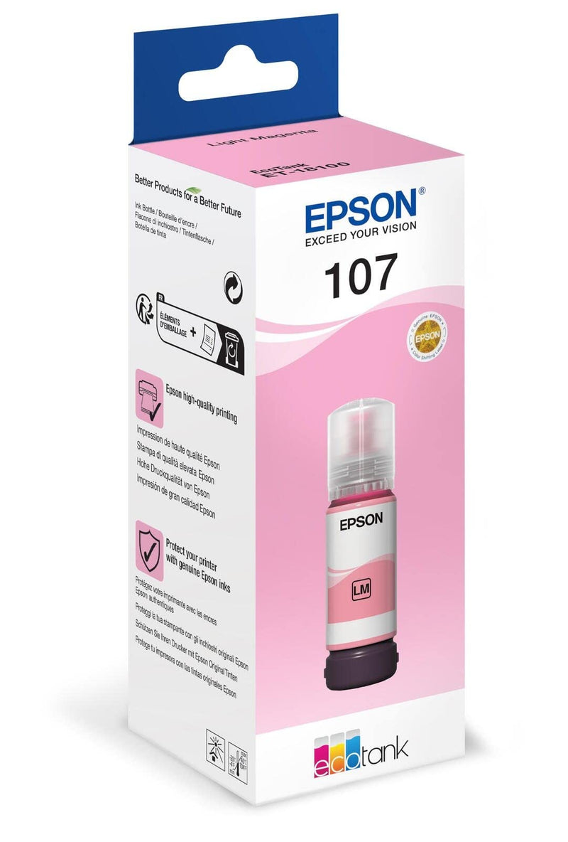 Epson 107 Light Magenta Ink Cartridge EcoTank 70ml for ET-18100 - C13T09B640