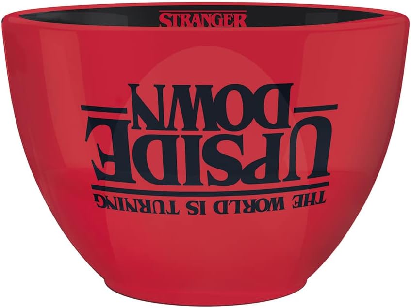 Pyramid International Stranger Things Mug (Logo Design) Large Ceramic Huggy Mug in Presentation Gift Box - Official Merchandise, Red, Black
