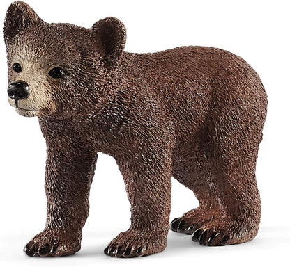 schleich 42473 Wild Life Realistic Grizzly Bear Toy Mother, Cub, and Fish - 4-Piece Animal Toy Playset, Durable and Educational Animal Toys for Fun Adventures for Boys and Girls, Gift for Kids Ages 3+ Single Updated packaging