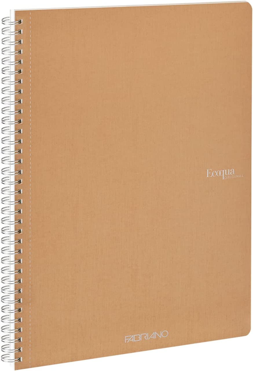 Fabriano Ecoqua Original Spiral-Bound Notebook, Brown