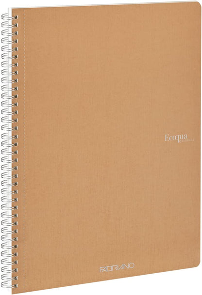 Fabriano Ecoqua Original Spiral-Bound Notebook, Brown
