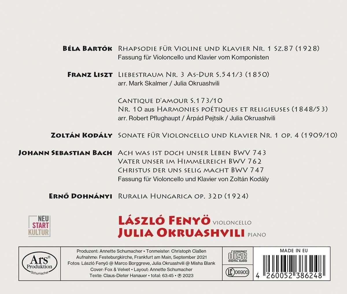 László Fenyö/Julia Okruashvili: Harmonies Hongroises