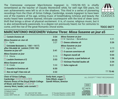 Marc' Antonio Ingegneri: Missa Susanne Un Jour A5: Motets for Double Choir - Volume 3