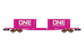 Jouef Touax S7B Container Wagon w/2x20' ONE Container Load V HJ6261 HO Gauge