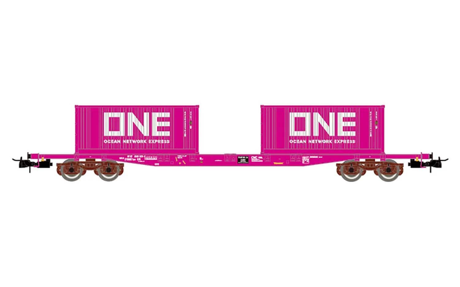 Jouef Touax S7B Container Wagon w/2x20' ONE Container Load V HJ6261 HO Gauge