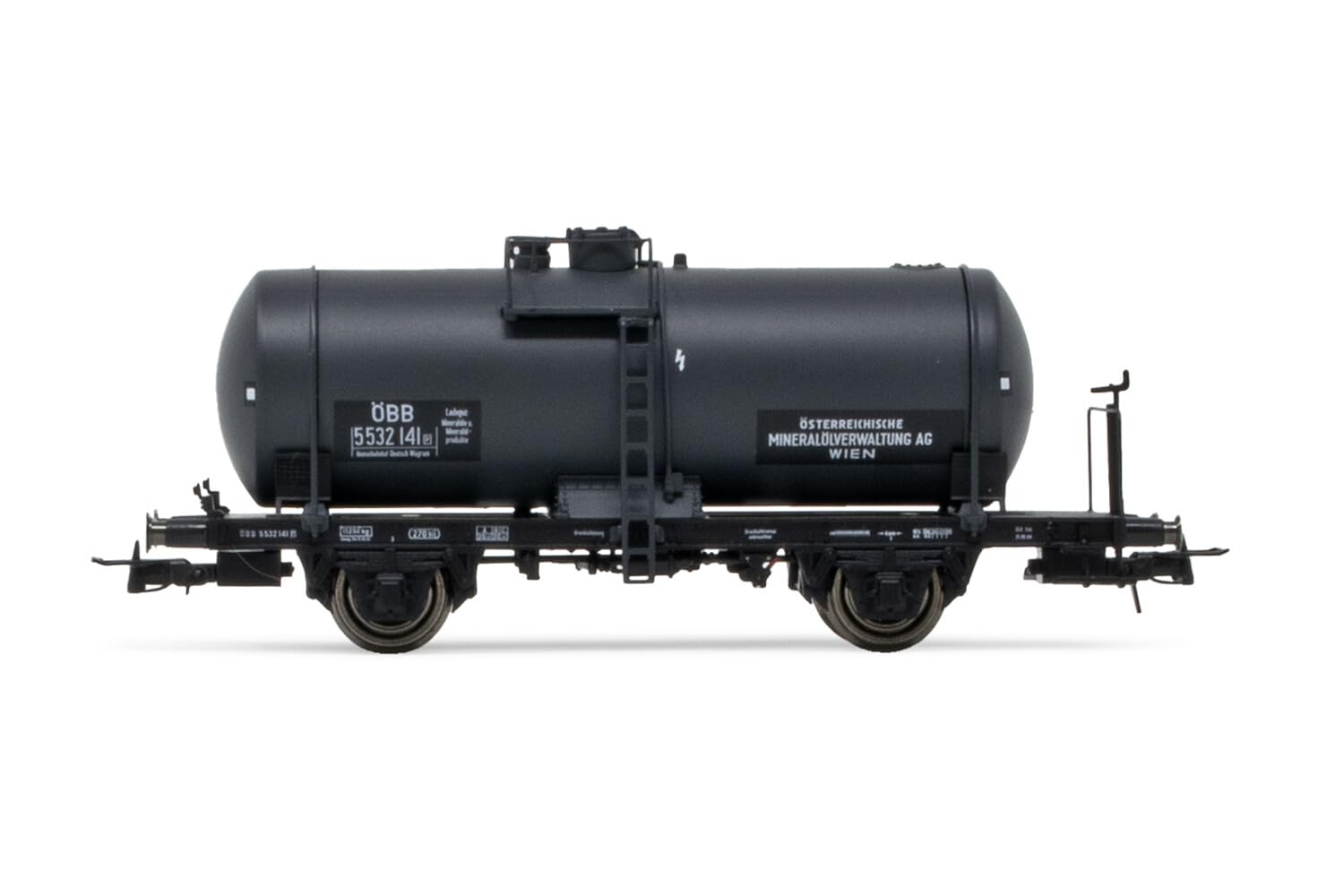 Rivarossi OBB (ex-FS) 2 Axle Tank Wagon OMV Dark Grey III HR6608, Various, 1:87 Scale HO Gauge