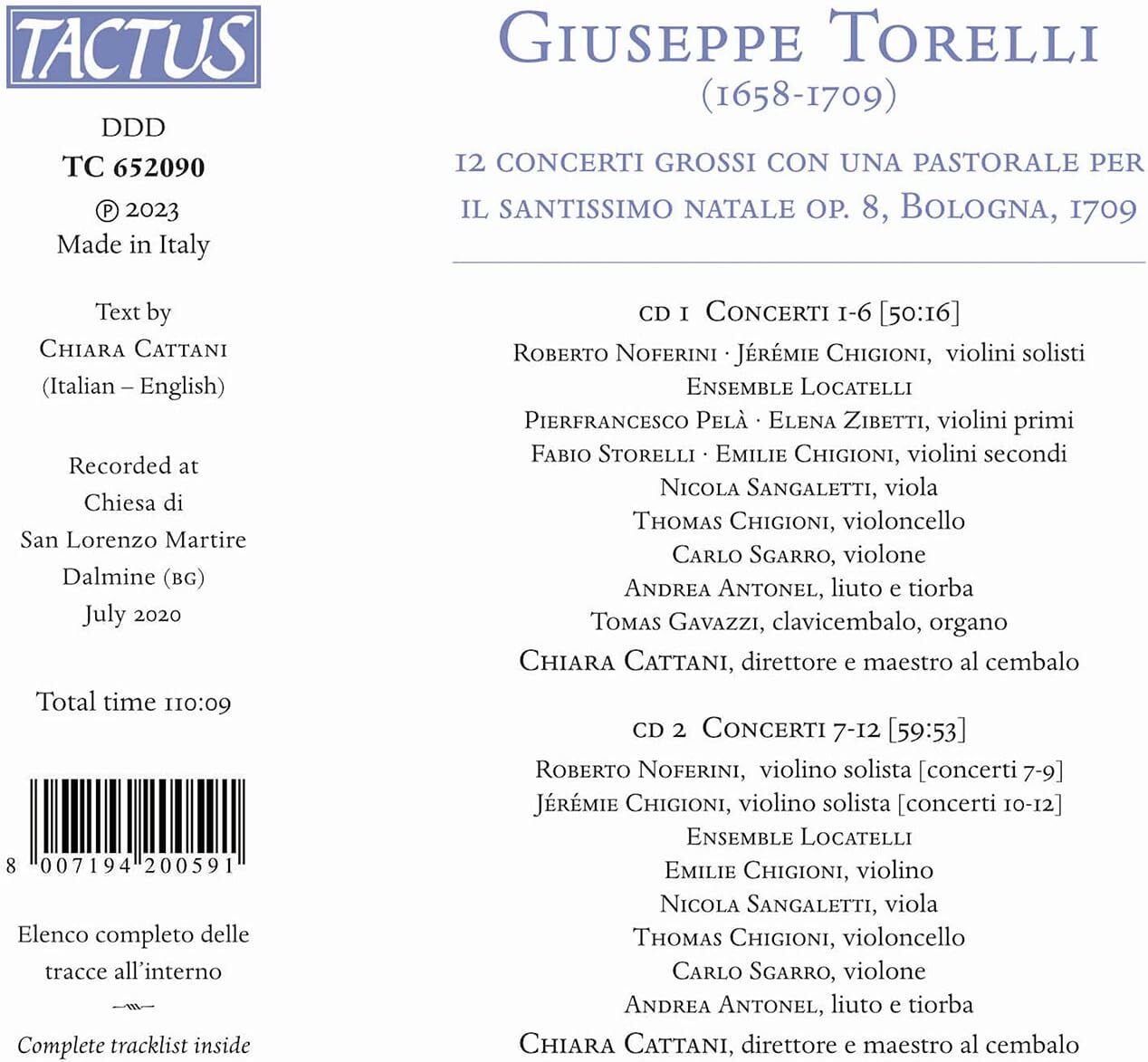 Giuseppe Torelli: 12 Concerti Grossi Op. VIII
