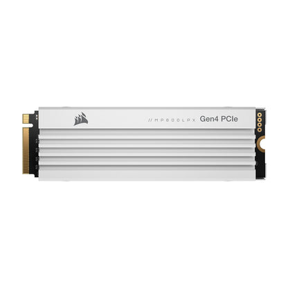 Corsair MP600 PRO LPX 2TB M.2 NVMe PCIe x4 Gen4 SSD - Geoptimaliseerd voor PS5 (Tot 7,100MB/sec Sequential Read-Snelheden, 6,800MB/sec Sequential Write-Snelheden) Wit