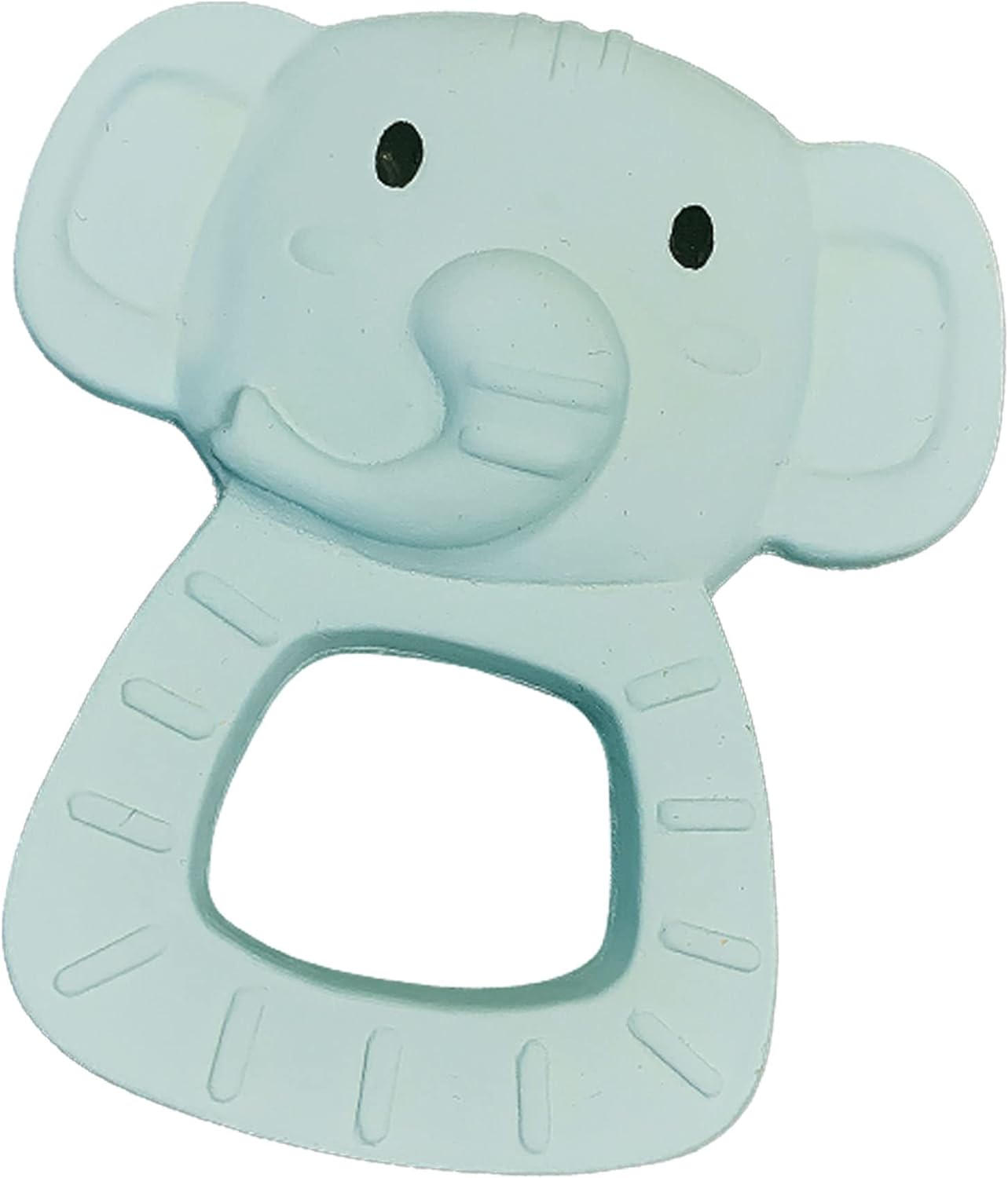 SES Creative- Mordedor Elefante Eli - Caucho 100% Natural, Multicolor, Talla única (13163