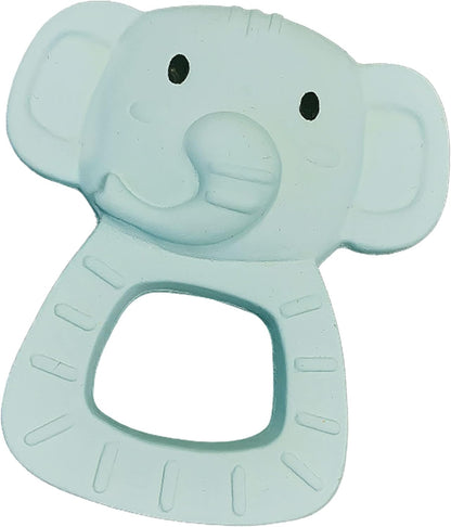 SES Creative- Mordedor Elefante Eli - Caucho 100% Natural, Multicolor, Talla única (13163